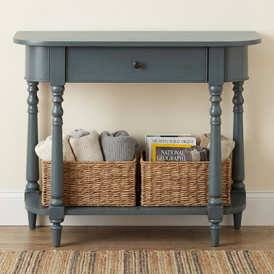 Solid Wood Narrow Sofa Table – Elegant Entryway Console Table With Drawer And Shelf For Living Room, Hallway & Small Spaces