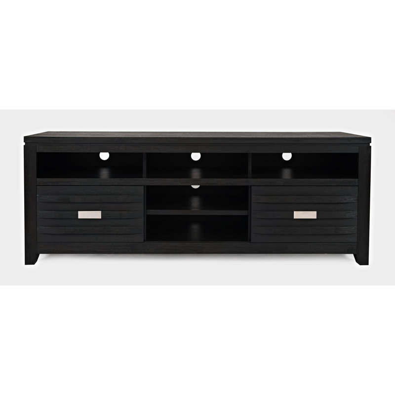 Cathye Unfinished TV Stand, 26”H x 70”L x 18”W, Dark Charcoal