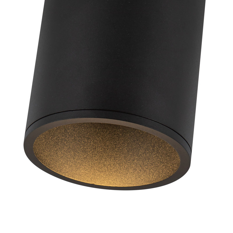 Lorna 1 - Light LED Flush Mount, 18 W, 6" H x 4.38" W x 4.38" D, Black