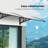 VIVOHOME 77.4'' W x 11'' D Plastic Clear/Black Cover Retractable Door / Window Awning-87418959
