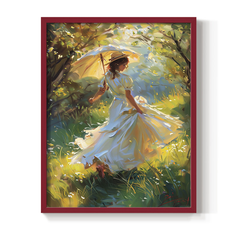 Reproduction encadrée WOMEN Series CMIII - bois massif, Rouge