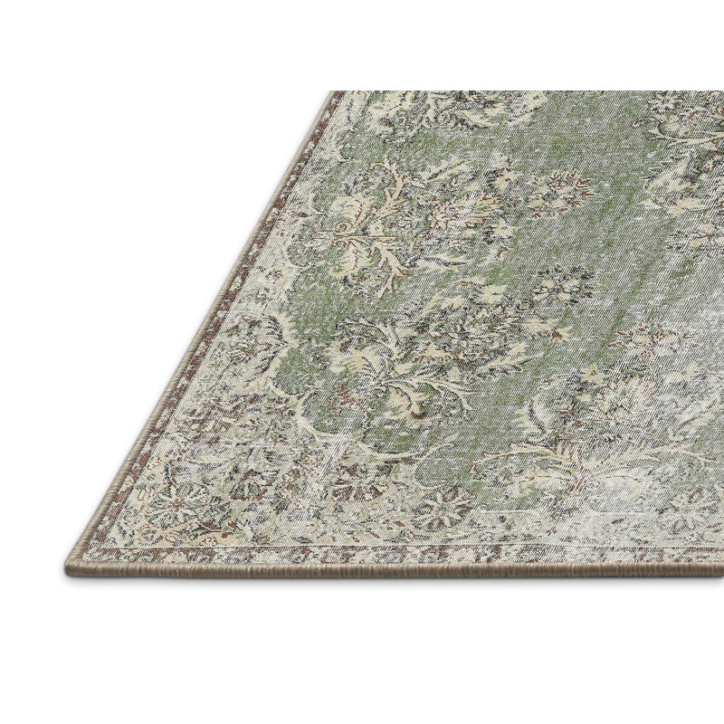 Tapis traditionnel gris / ciel clair Seliga, Rectangle 5 pi x 7 pi