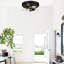 Luminaire suspendu noir encastré