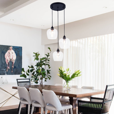 3-light Dimmable Cluster Pendant