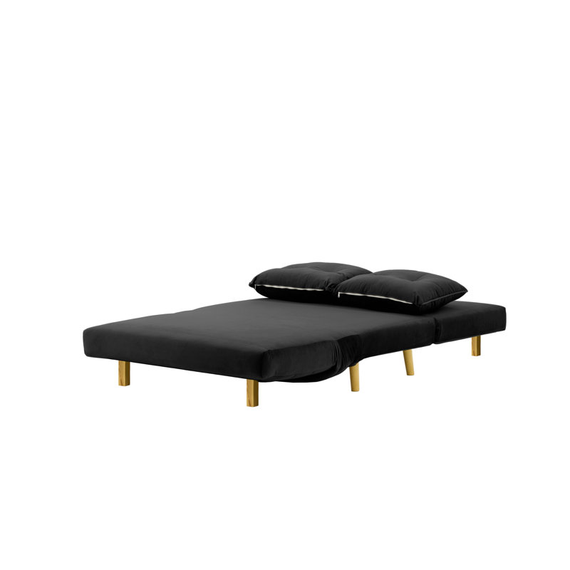 Rolen 2 Seater Sleeper, Light Oak, Black
