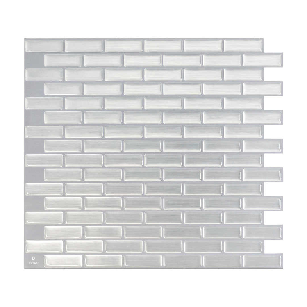 Peel and Stick Gel Backsplash Tile Murano 10" x 9" (Set of 4) (Set of 4) Smart Tiles