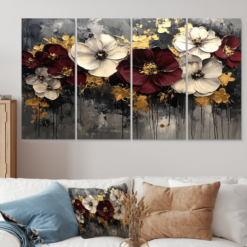 Art mural Gopp - coquelicots, 4, H 28 po x l 48 po