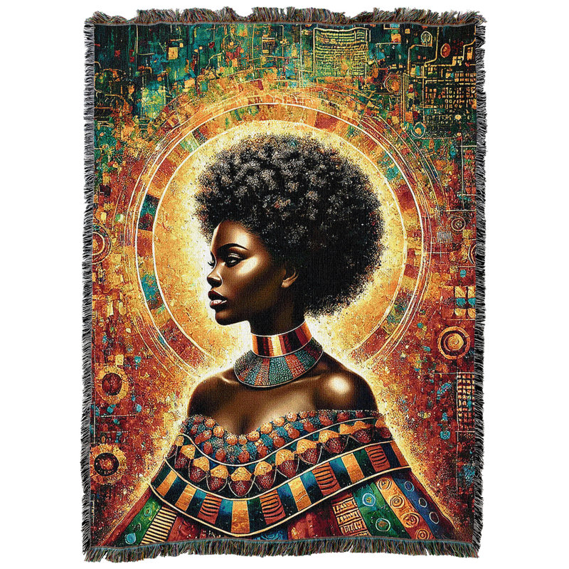 Pure Country Weavers Blanket Tapestry Throw Woven from Cotton - (72x54), Black Is Beauty