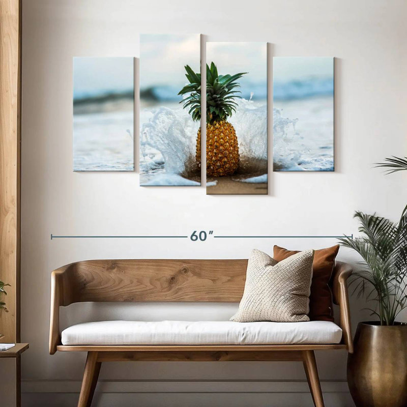 Yarlin Pineapple Splash, 32" H x 52" W