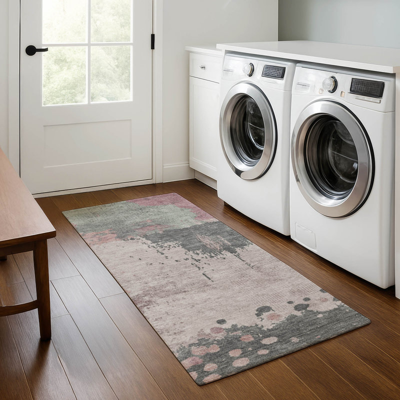 Premium Machine Washable Mouton Abstract Rug, Runner 2'3" x 7'6"