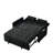 53" Wide Corduroy Convertible Sleeper Loveseat with USB Ports-1005748987