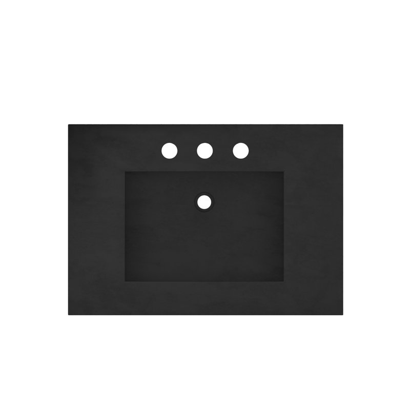 30.5" Single Bathroom Vanity Top with Sink, Charcoal, 8" Centers