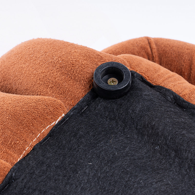 Repose-pieds en tissu Chenille, Orange