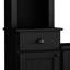 Console de télévision avec tablettes réglables, s'adapte aux téléviseurs de 75 po, noir, offre amplement de rangement pour le salon-1910908028