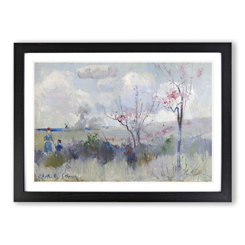 Herricks Blossoms by Charles Conder - Framed Print, Black Framed, 27cm H x 36cm W x 2cm D