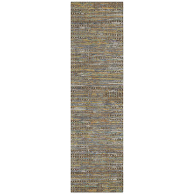 Machine Washable Indoor/Outdoor Chantille ACN2642 Abstract Rug