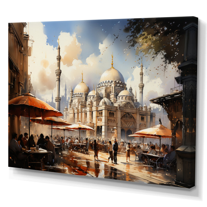 Art de l'Islam, H 12 po x l 20 po x P 1 po, Toile tendue