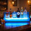 Tablette de bar avec télécommande à DEL, 20 po, bois gris