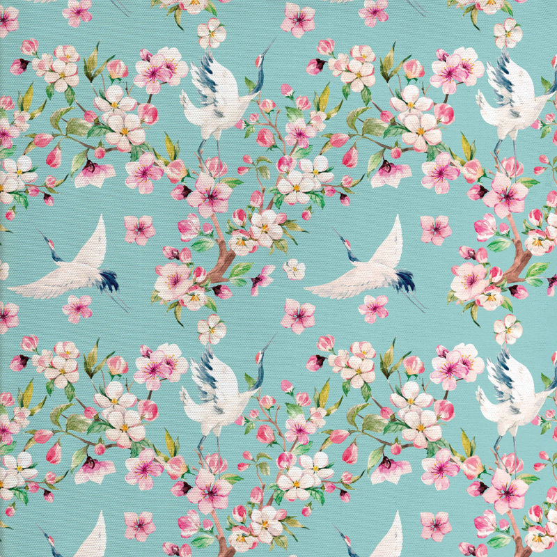 Tissu floral, H 36 po x l 58 po x P 1 po