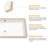 28 x 14 inch Rectangular Modern White Ceramic Undermount Bathroom Sink Art Basin with Overflow