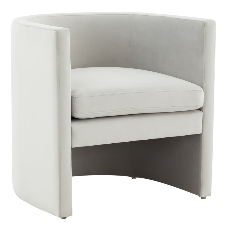 Velvet Armchair, Light Gray Velvet