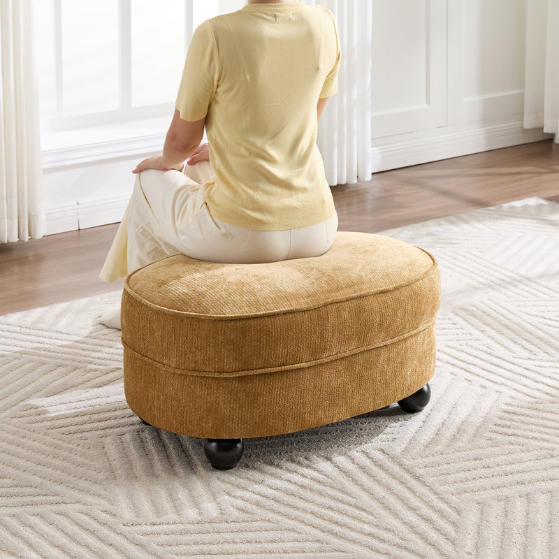 Table basse avec repose-pieds moderne 2 en 1 avec rangement Verona, Jaune