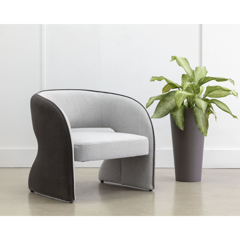 Lounge Chair, Orange Polyester