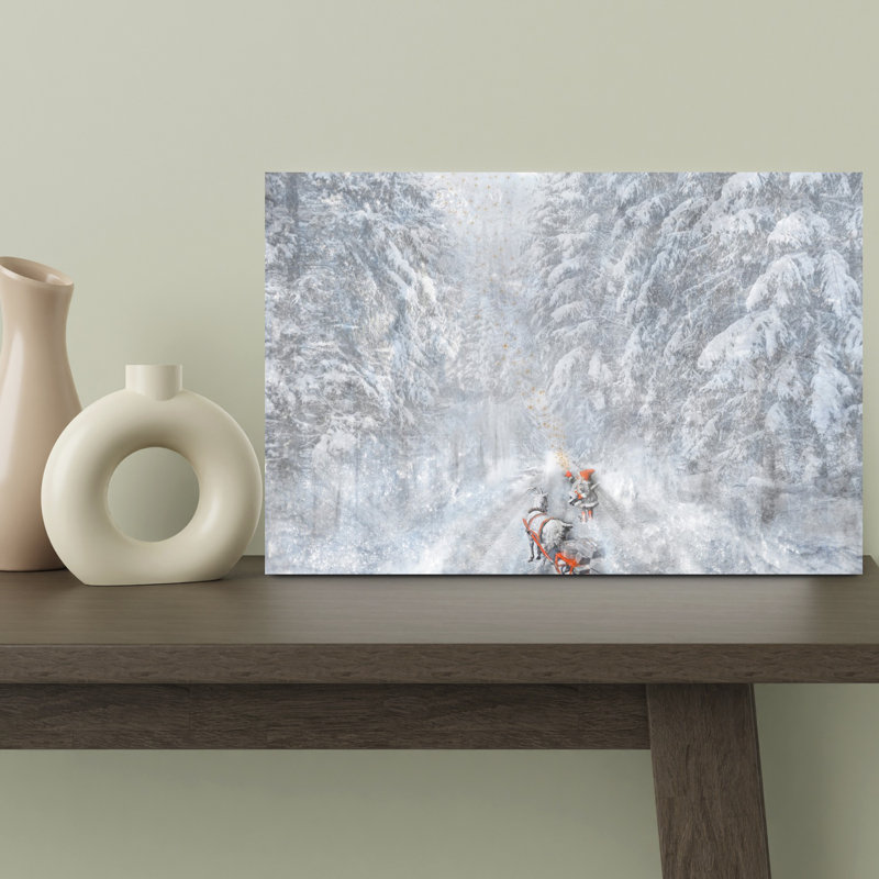 «Winter Journey», art mystérieux et paisible, H 12 po x l 18 po