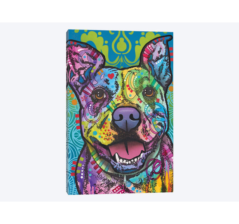 « beurres, foyer bull » par dean russo, reproduction d’impression sur toile tendue, H 12 po x l 8 po x P 0,75 po
