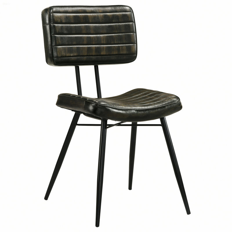 Chaises de salle à manger rembourrées avec pieds en métal deux pièces