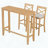 3- Piece Rectangular Wood Bar Height Dining Set with Upholstered Chairs-1064692364