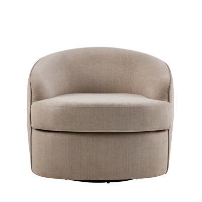 Modern 360 Degree Swivel Chair, Gray - Bedroom Comfort Haven High-Performance Fabric, Foamy Cushions, Quick Setup Style Enchant Thick Foam Effortless Install