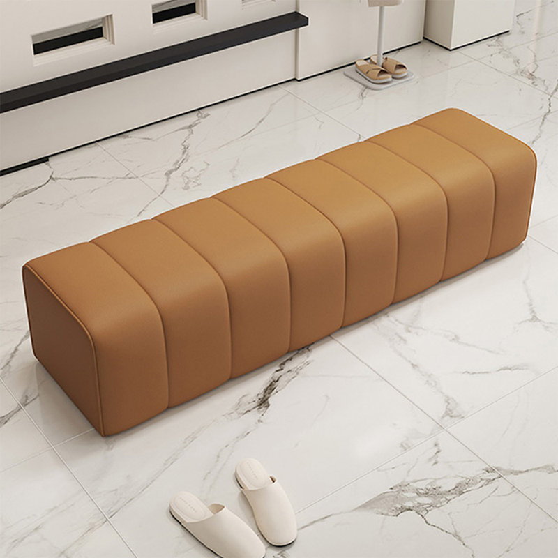 Banc avec revêtement, H 15,75 po x l 62,99 po x P 15,75 po, Brun