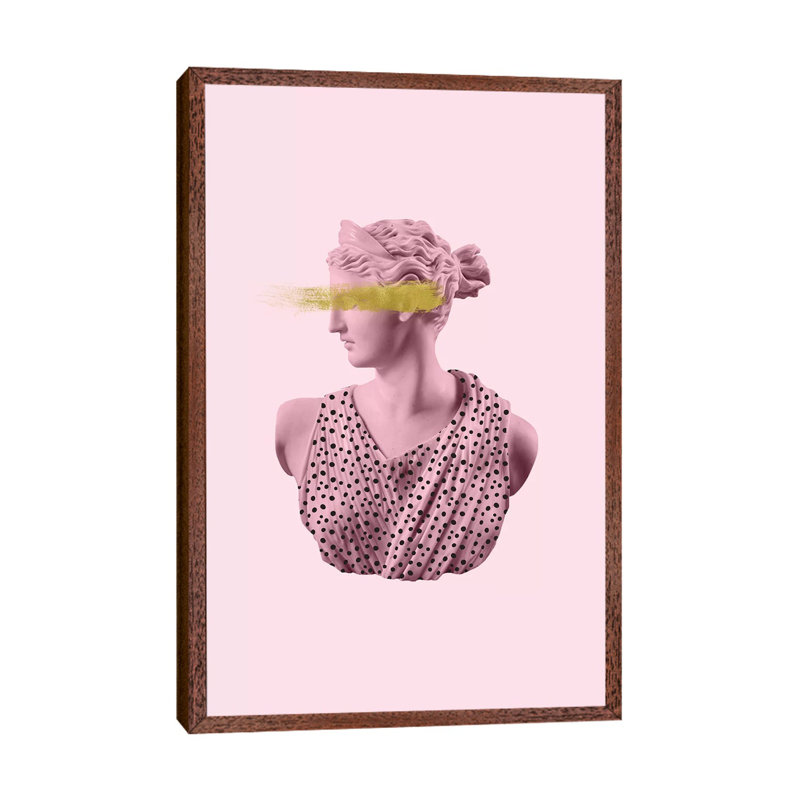 Goddess In Spots - Print on Canvas, Classic Brown Wood Framed, 66.04cm H x 45.72cm W x 3.81cm D