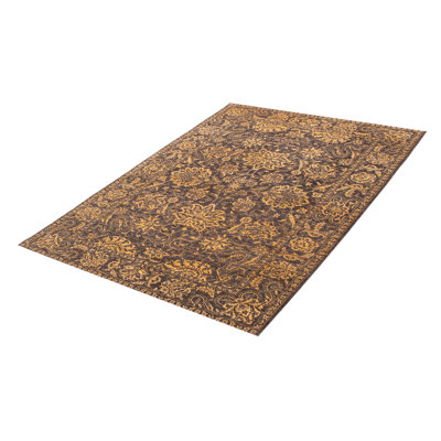 One Of Kind Hand Knotted Heritage Dark Grey Rug 6'2" x 9'0"