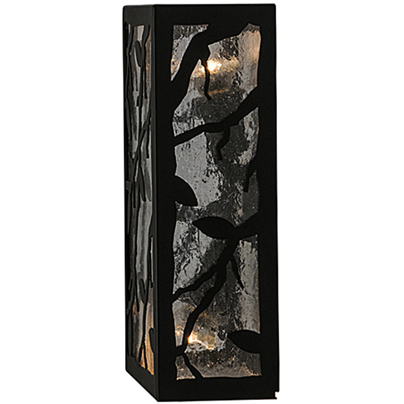 Rustic Black Dimmable 2-Light Energy Star Wall Sconce