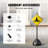 Portable Sign Post 5 ft Sign Stands with Hard Plastic Base, for No Parking Street Signs, Handicap Parking Sign, Movable Sign Stand with Wheels, Hardwares, Heavy-Duty Q235 Steel, Black