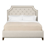 Audrey/Asher Queen Tufted Upholstered Low Profile Panel Bed