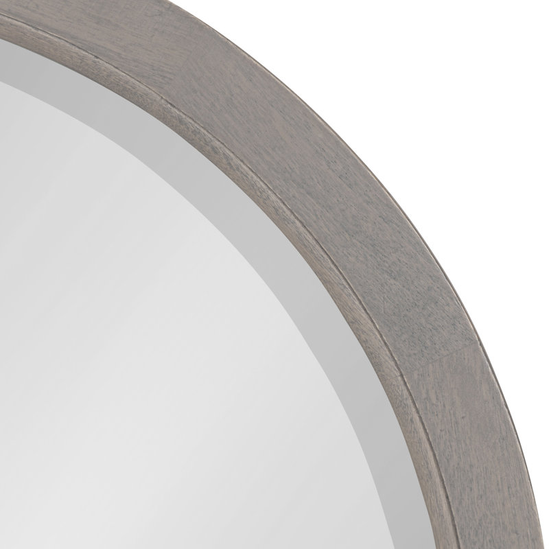 Miroir décoratif biseauté Hogan, 18 po x 18 po, gris