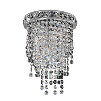 Cascata 2 LT Chrome/Clear Wall Sconce Allegri