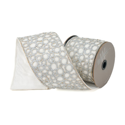 Ruban en velours blanc