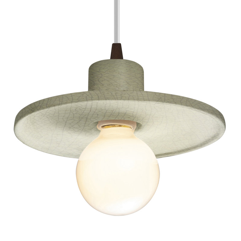 Leni - Light Single Pendant, Celadon Green Crackle, Dark Bronze