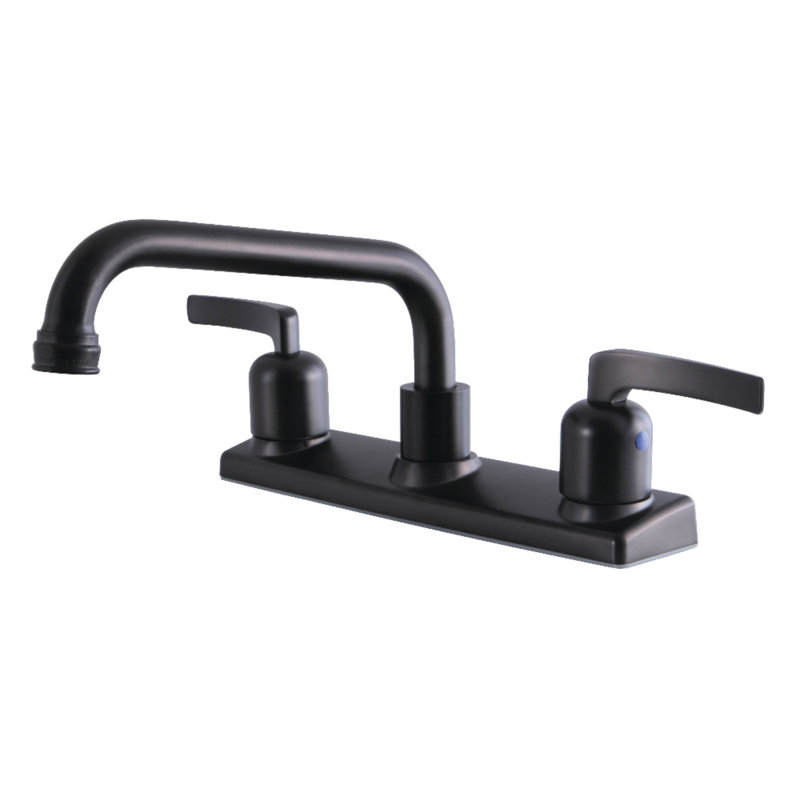 Kingston Brass Centurion Two-Handle 2-Hole 8" Centerset Kitchen Faucet, Oil Rubbed Bronze