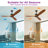 Ajenae 51.96'' Ceiling Fan