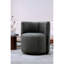 Fauteuil de lecture rembourré gris foncé pour bureau