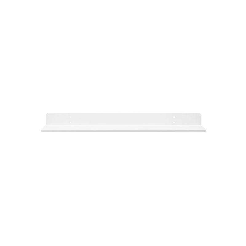 Maja Metal Wall Mounted Floating Display Shelf, 2" H x 24" W x 6" D, White