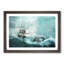Pirate Ship Sailing Upon a Stormy Sea - Picture Frame Painting Print-55601336-55601337
