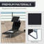 Chaise longue d'extérieur pliante avec abat-jour