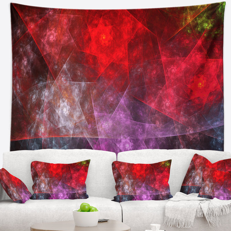 Tapisserie abstraite symphony de gemme, H 50 po x l 60 po
