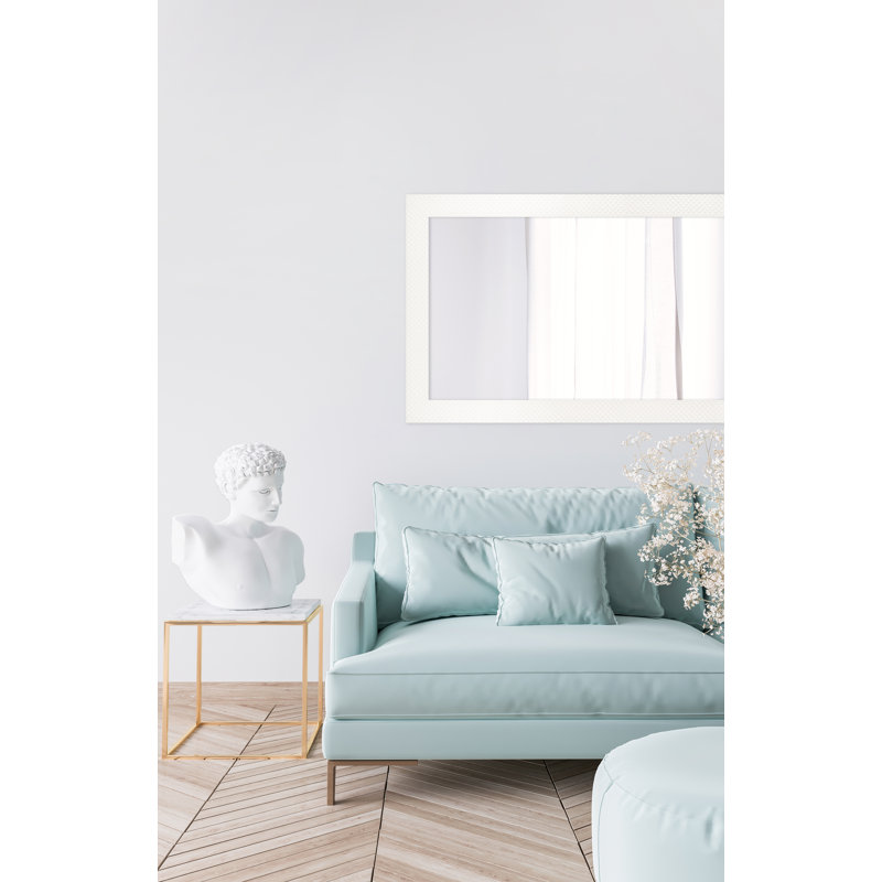 Lila Flat Mirror, White